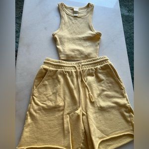 H and m tank and shorts